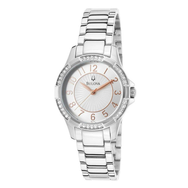 Bulova Crystal Women's Silver Dial Quartz Watch 96L161