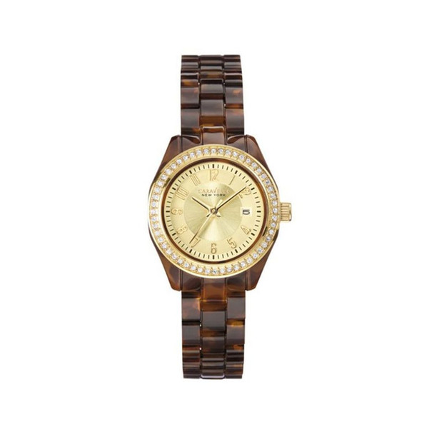 Bulova Caravelle Women's Gold-Tone Dial Quartz Watch 44M104