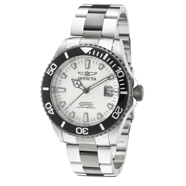 Invicta Pro Diver Men's Automatic White Dial Stainless Steel Watch 10498
