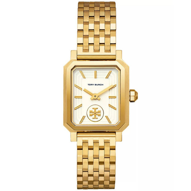 Tory Burch The Robinson Women's Cream Dial Gold-Tone Quartz Watch TBW1500