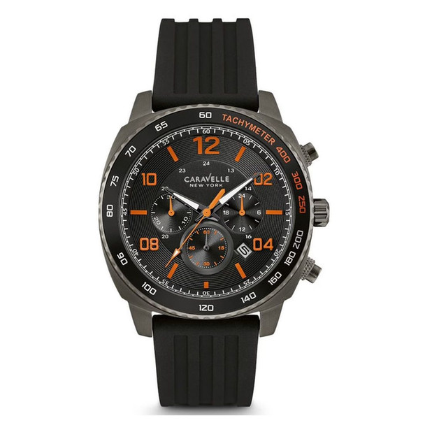 Bulova Caravelle Men's Black Dial Quartz Watch 45B141