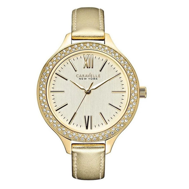 Bulova Caravelle Women's Gold Dial Quartz Watch 44L131