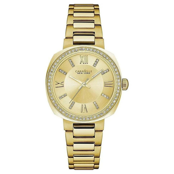 Bulova Caravelle Women's Gold Dial Quartz Watch 44L225
