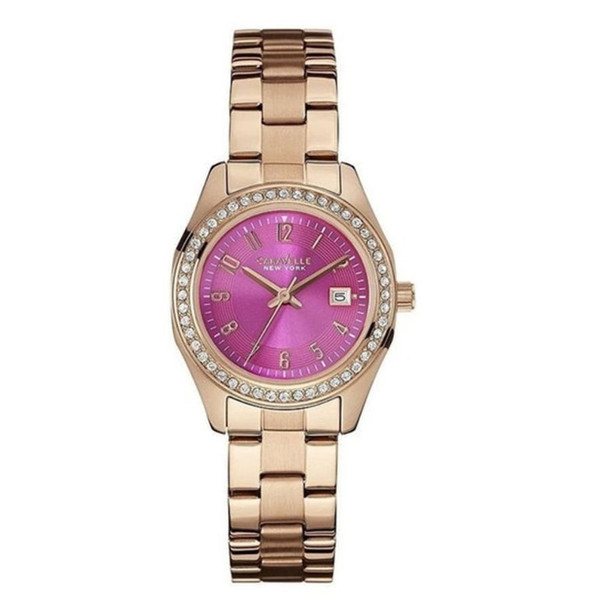 Bulova Caravelle Women's Pink Dial Quartz Watch 44M105