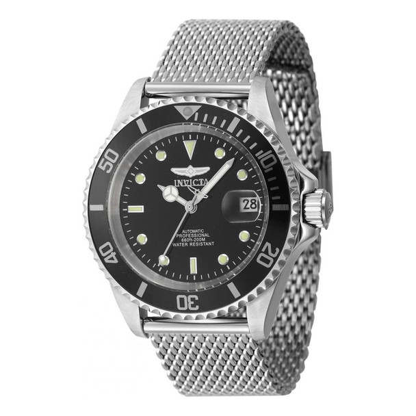 Invicta Men's Pro Diver Automatic Black Dial Mesh Bracelet Watch 47720