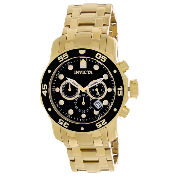 Invicta Pro Diver Scuba Men's Gold PVD Stainless Chronograph Quartz Watch 0072
