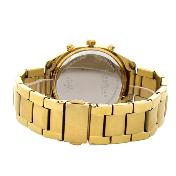 Caravelle By Bulova Women's Gold-Tone Chronograph Quartz Watch 44L118