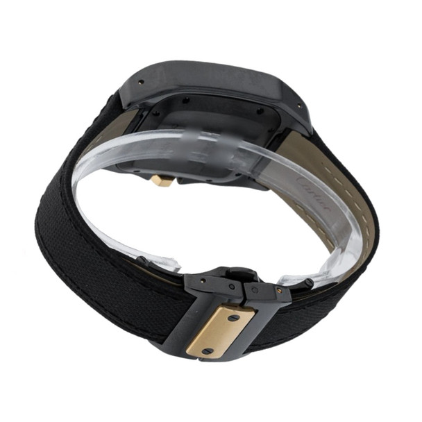 Cartier W2020007 Unisex Santos Automatic Black Dial Watch