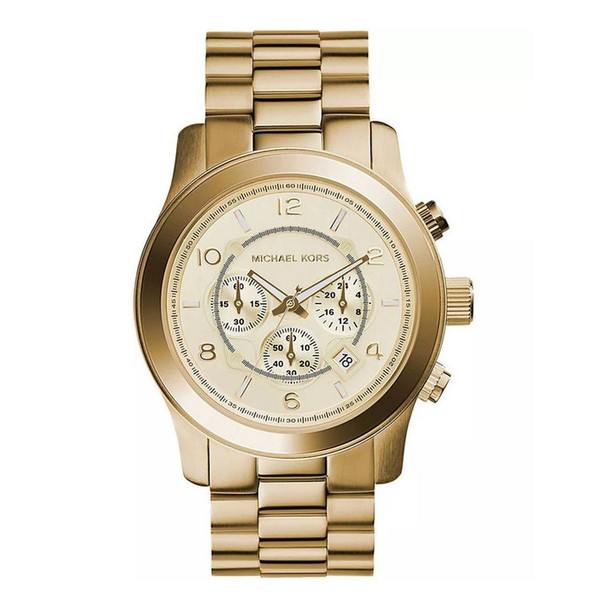 Michael Kors Runway Chronograph Men's Gold Dial Quartz Watch MK8077