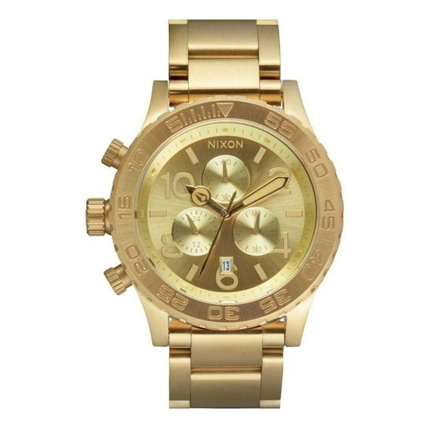 Nixon 42-20 Chrono Chronograph Men's Gold Dial Quartz Watch A037 502-00