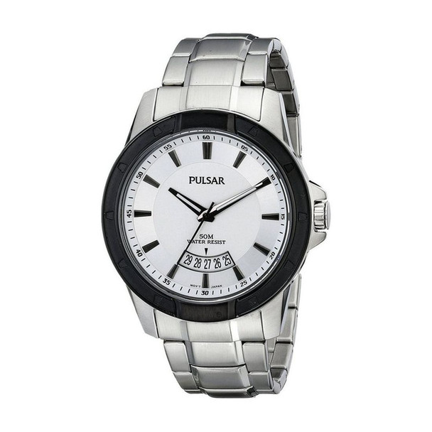 Pulsar On The Go Men's White Dial Quartz Watch PS9275