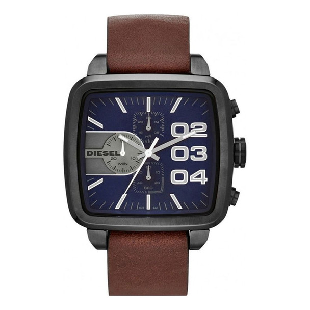 Diesel Double Down Square Chronograph Men's Blue Dial Quartz Watch DZ4302