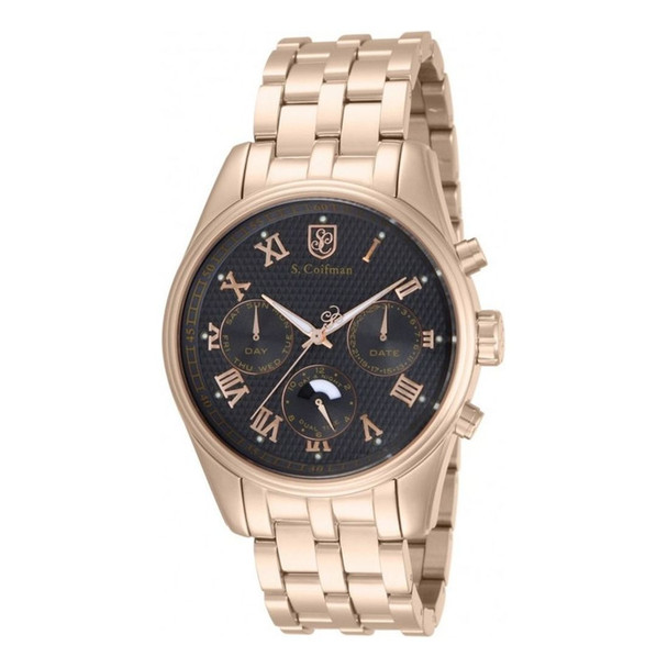 S.Coifman Heritage Men's Black Dial Quartz Watch SC0166