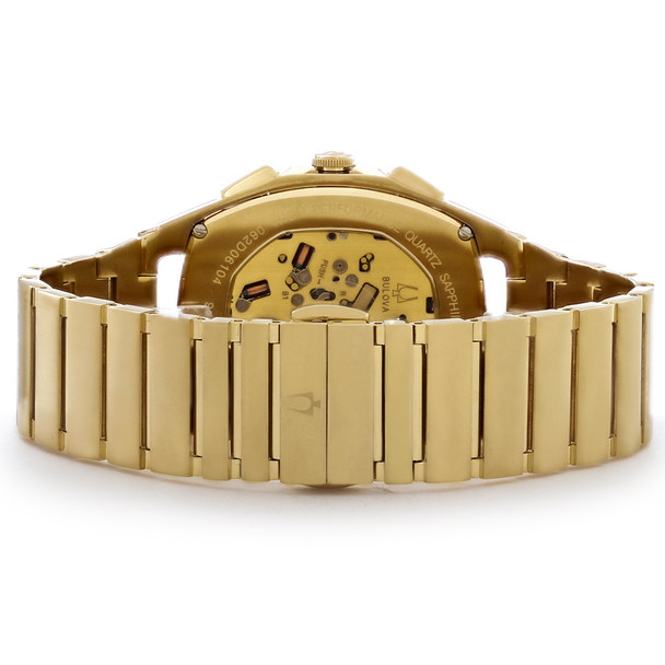 Bulova Curv Men's Gold Tone PVD Stainless Steel Chronograph Quartz Watch 97A160