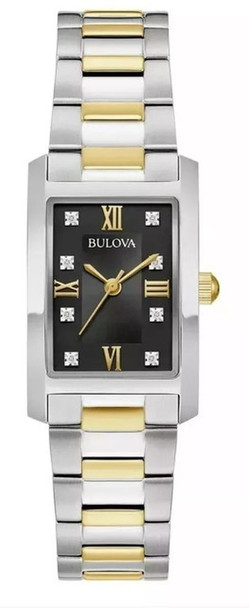 Bulova Classic Two-Tone Stainless Steel Diamond Women's Quartz Watch 98P230