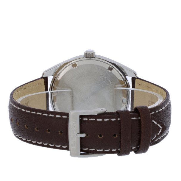 Seiko Essentials Men's Green Dial Stainless Steel Quartz Watch SUR449