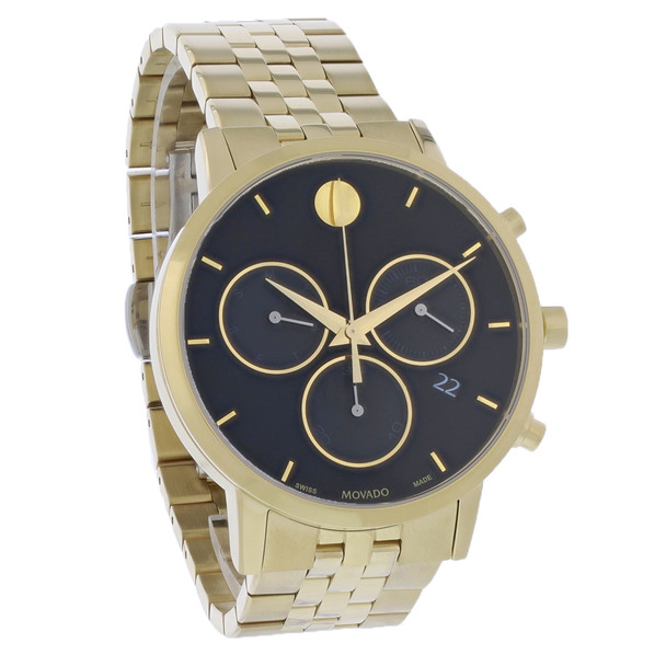Movado Museum Classic Men's Chronograph Black Dial Quartz Watch 0607810
