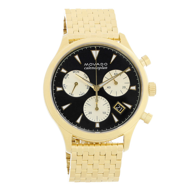Movado Heritage Calendoplan Men's Gold-Tone Quartz Watch 3650015