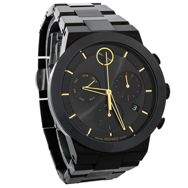 Movado Bold Fusion Men's Black ION PVD Chronograph Quartz Watch 3600857