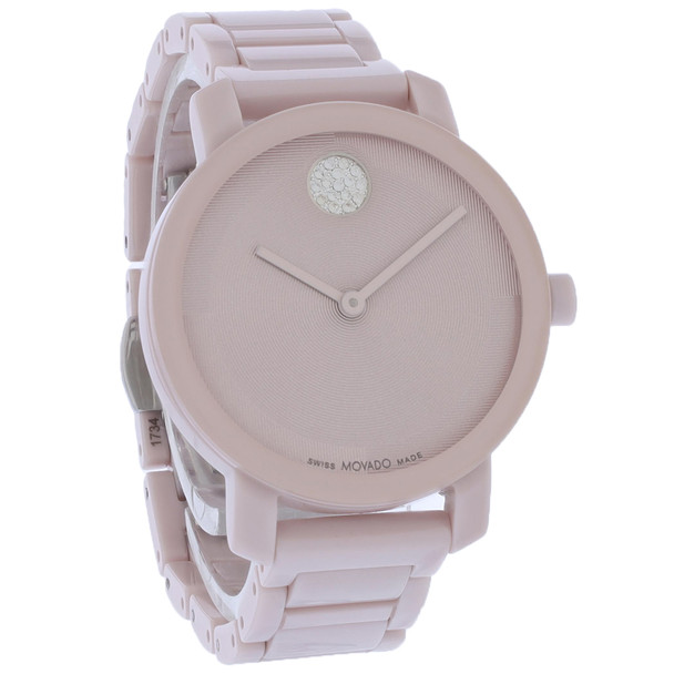 Movado Bold Evolution 2.0 Women's Pink Ceramic Quartz Watch 3601234