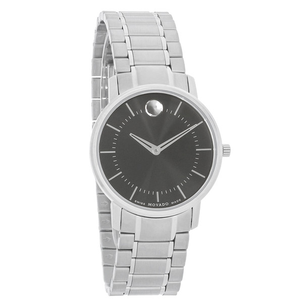 Movado Women's Black Dial Stainless Steel Watch 0606690