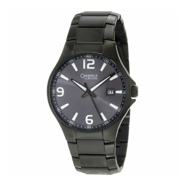 Bulova Caravelle Men's Quartz Black Stainless Steel Watch 45B119