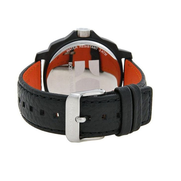 Hugo Boss Hugo Boss Orange Unisex Quartz Black Leather Watch 1502289