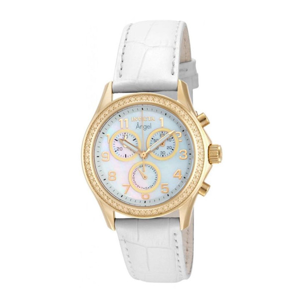 Invicta Angel Women's Quartz White Leather Watch 12990