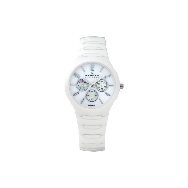 Skagen Ceramic Collection Women's Quartz White Ceramic Watch 817SXWC1