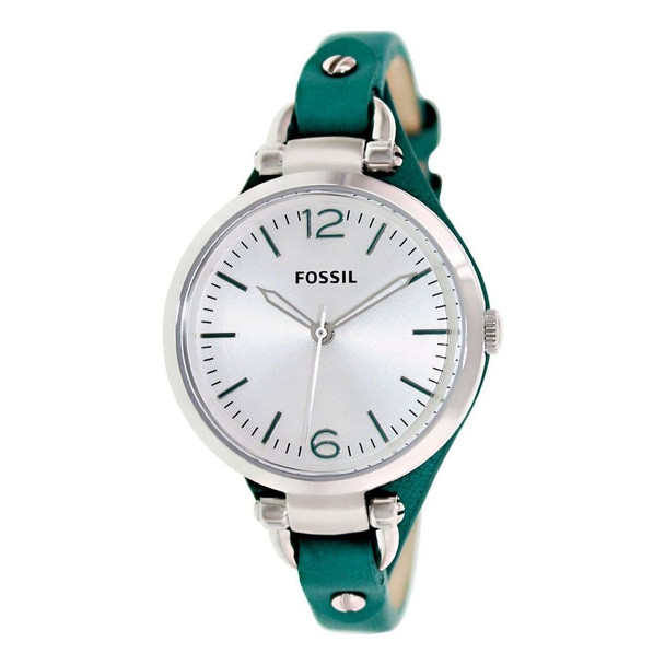 Fossil Georgia Women's Quartz Green Leather Watch ES3316