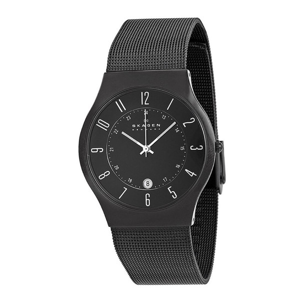 Skagen 233 Series Men's Quartz Black Stainless Steel Watch 233XLTMB