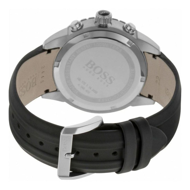 Hugo Boss Deep Blue Men's Quartz Black Silicone Watch 1512803