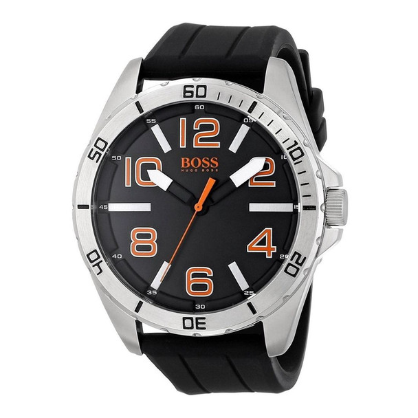 Hugo Boss Hugo Boss Orange Men's Quartz Black Silicone Watch 1512943