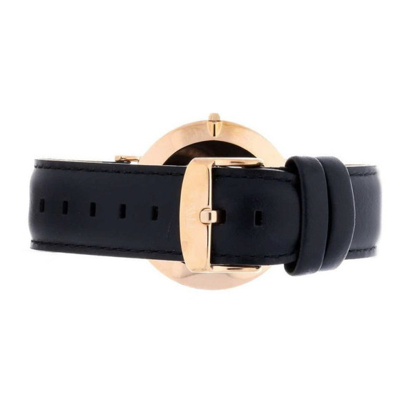 Daniel Wellington Classic Sheffield Men's Quartz Black Leather Watch DW00100007