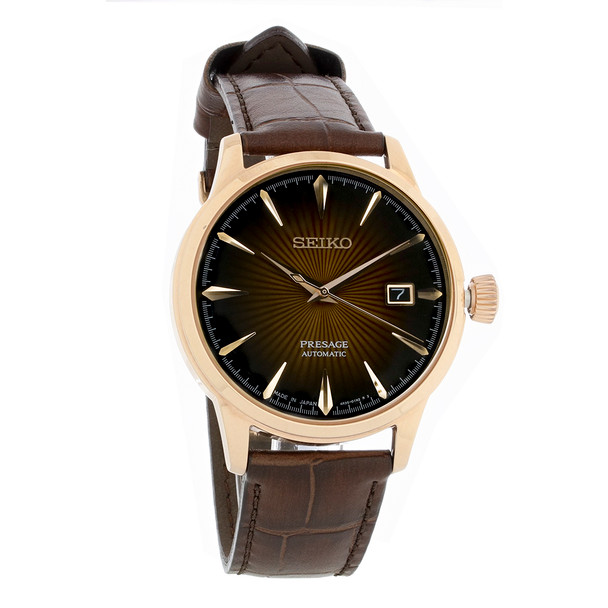 Seiko Presage Men's Rose Gold Plated Stainless Steel Automatic Watch SRPB46