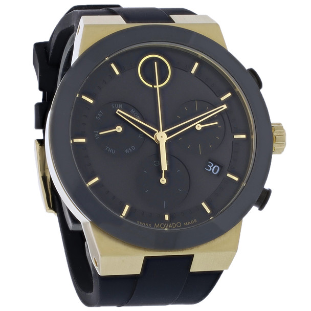 Movado Bold Fusion Men's Gold PVD Stainless Chronograph Quartz Watch 3600855