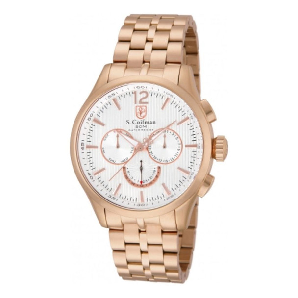 S. Coifman Heritage Men's Silver-Tone Dial Quartz Watch SC0129