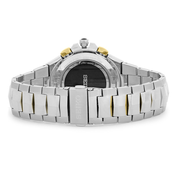 Seiko Solar Men's Coutura Radio Chronograph Black Dial Watch SSG010