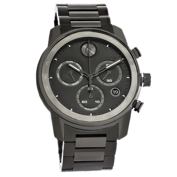 Movado Bold Verso Men's Gunmetal PVD Stainless Chronograph Quartz Watch 3600743