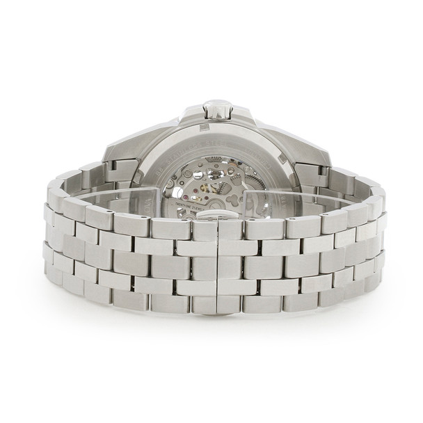 Bulova Skeleton Men's Silver Dial Stainless Steel Automatic Watch 96A187