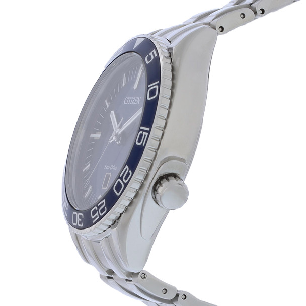 Citizen Eco Drive Carson Mens Blue Dial Stainless Watch AW1770-53L