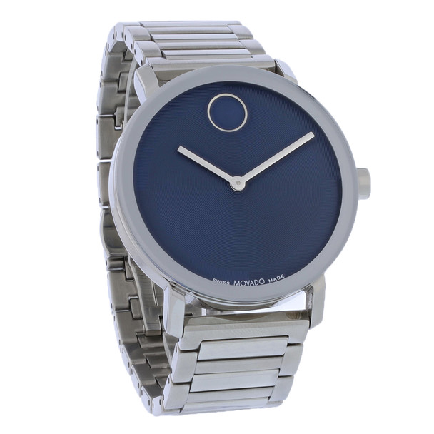 Movado BOLD Evolution 2.0 Series Mens Stainless Blue Dial Quartz Watch 3601155