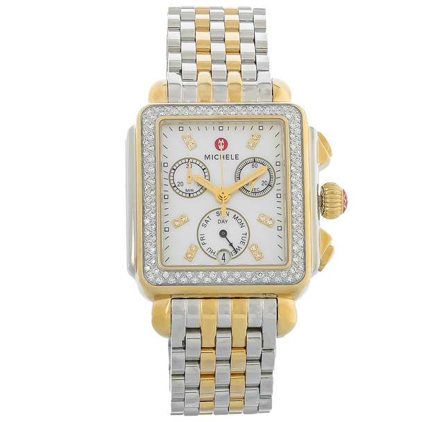 Michele Deco Series Women's Diamond Quartz Chronograph Watch MWW06P000108