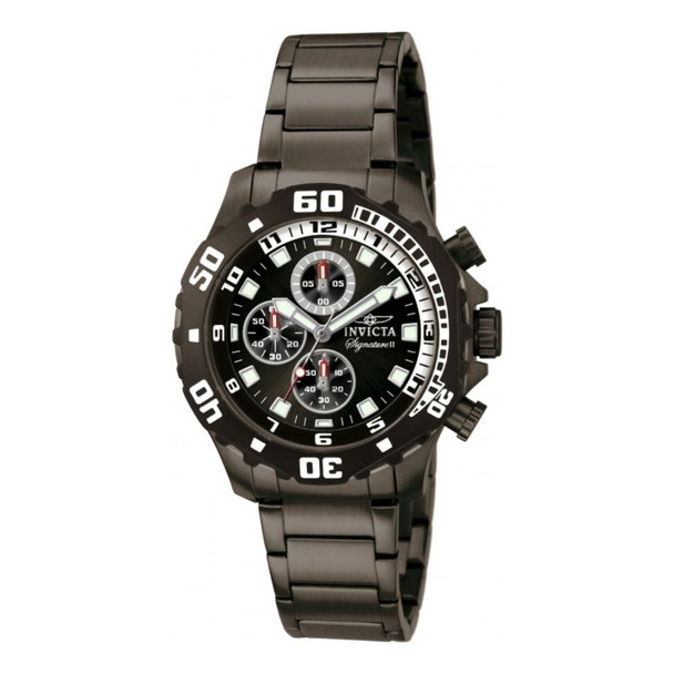 Invicta Signature II Men's Black Dial Quartz Chronograph Watch 7335