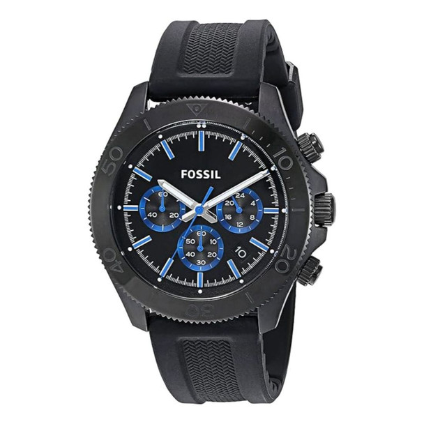Fossil Retro Traveler Men's Black Dial Quartz Chronograph Watch CH2875