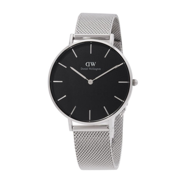 Daniel Wellington Petite Sterling Unisex Black Dial Quartz Watch DW00100304