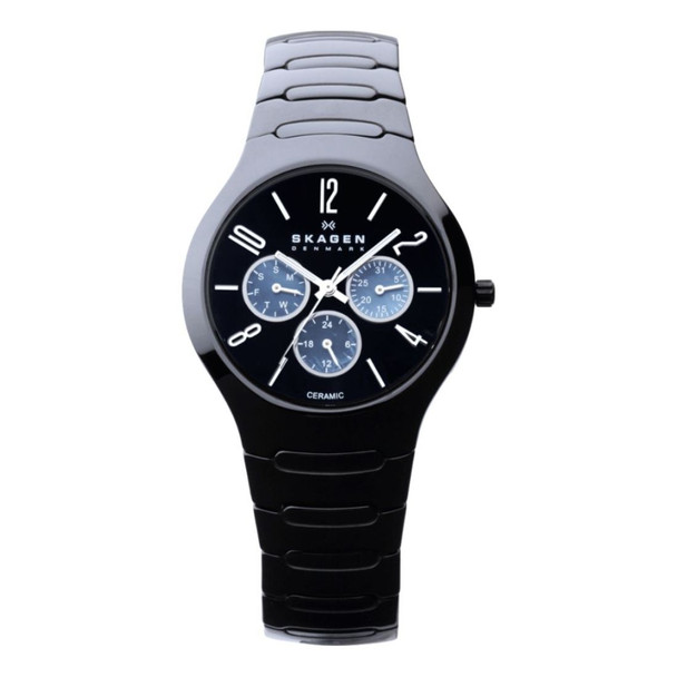 Skagen Ceramic Collection Unisex Black Dial Quartz Watch 817SXBC1
