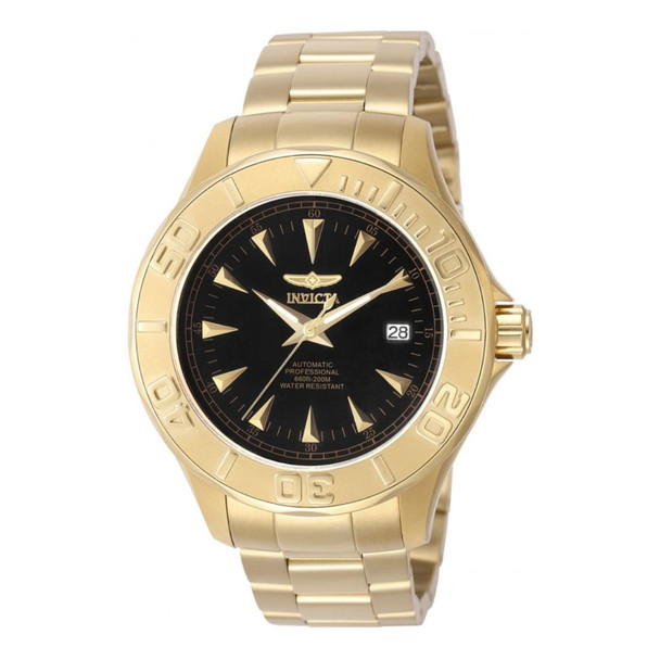Invicta Signature Men's Gold-Tone Black Dial Automatic Watch 7040