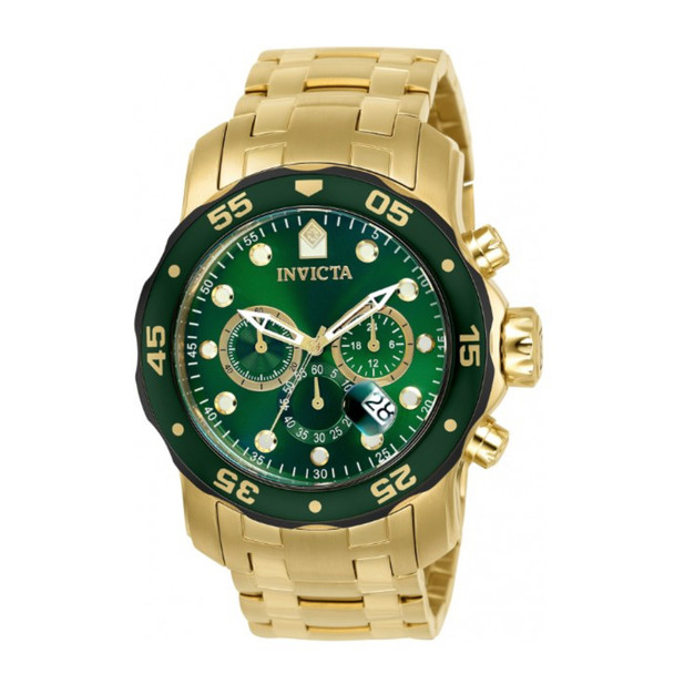 Invicta Pro Diver Scuba Men's Green Dial Quartz Chronograph Watch 80072