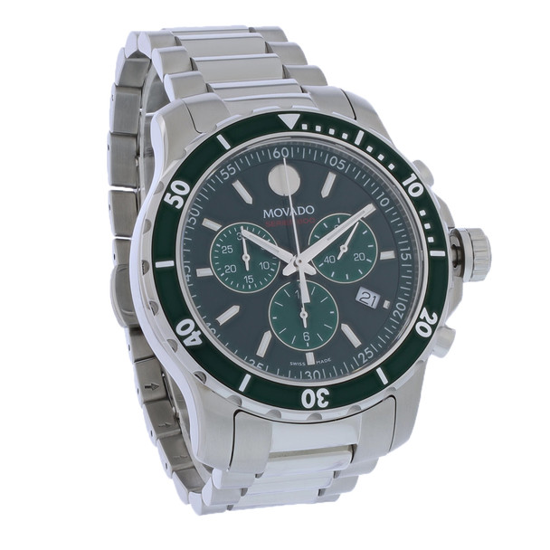 Movado Series 800 Green Dial Men's Quartz Chronograph Watch 2600179